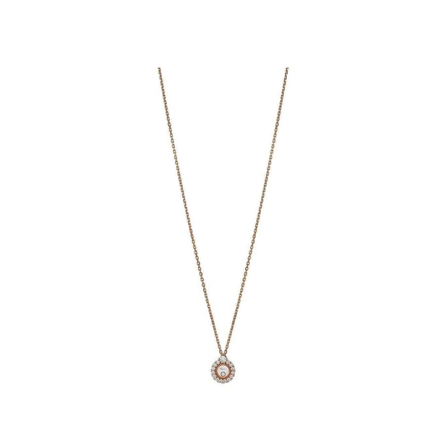 Collier Chopard Happy Diamonds En Or Rose Et Diamants | Chopard Online