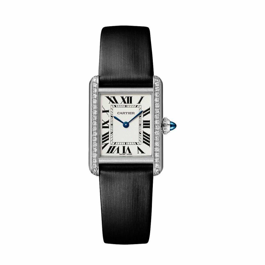 Montre Tank Must Petit Mod Le, Mouvement Quartz, Acier, Diamants, Cuir | Cartier Best