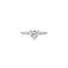 Solitaire Diamant Taille Coeur Certifi Et Diamants En Or Blanc | Dubail Clearance