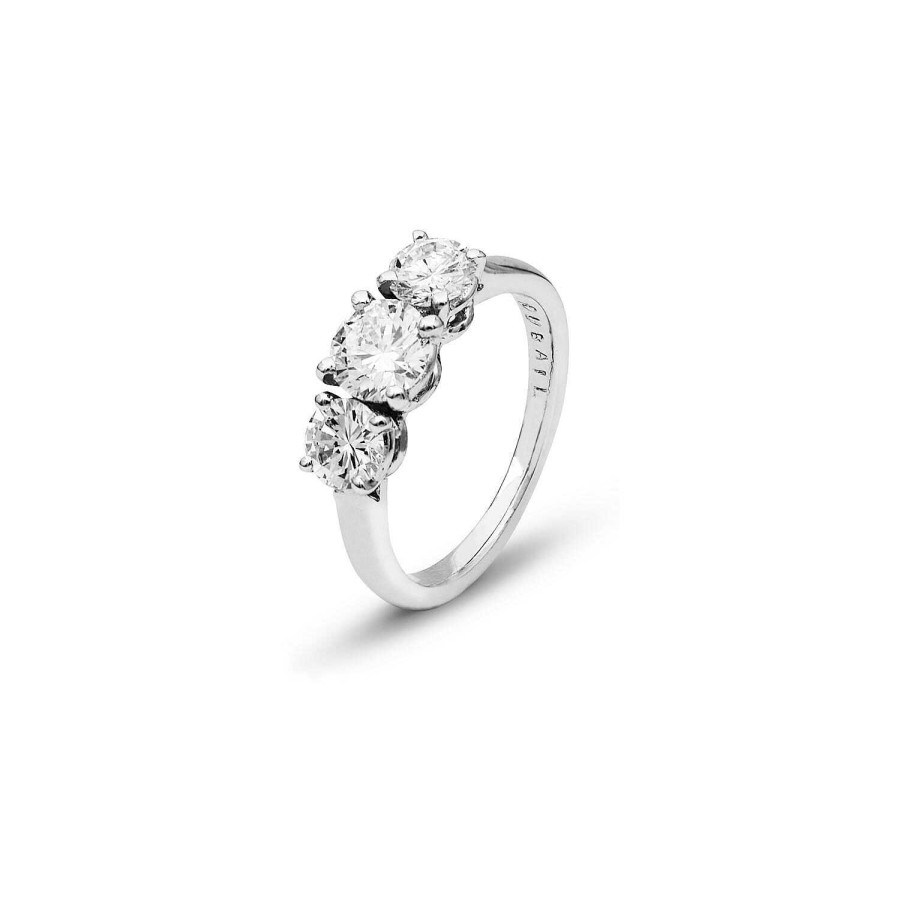 Bague Trilogy De Diamants En Or Blanc | Dubail New