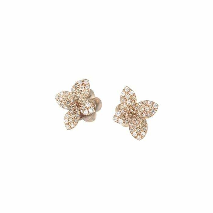 Boucles D'Oreilles Pasquale Bruni Petit Garden En Or Rose Et Diamants Blancs & Champagnes | Pasquale Bruni New