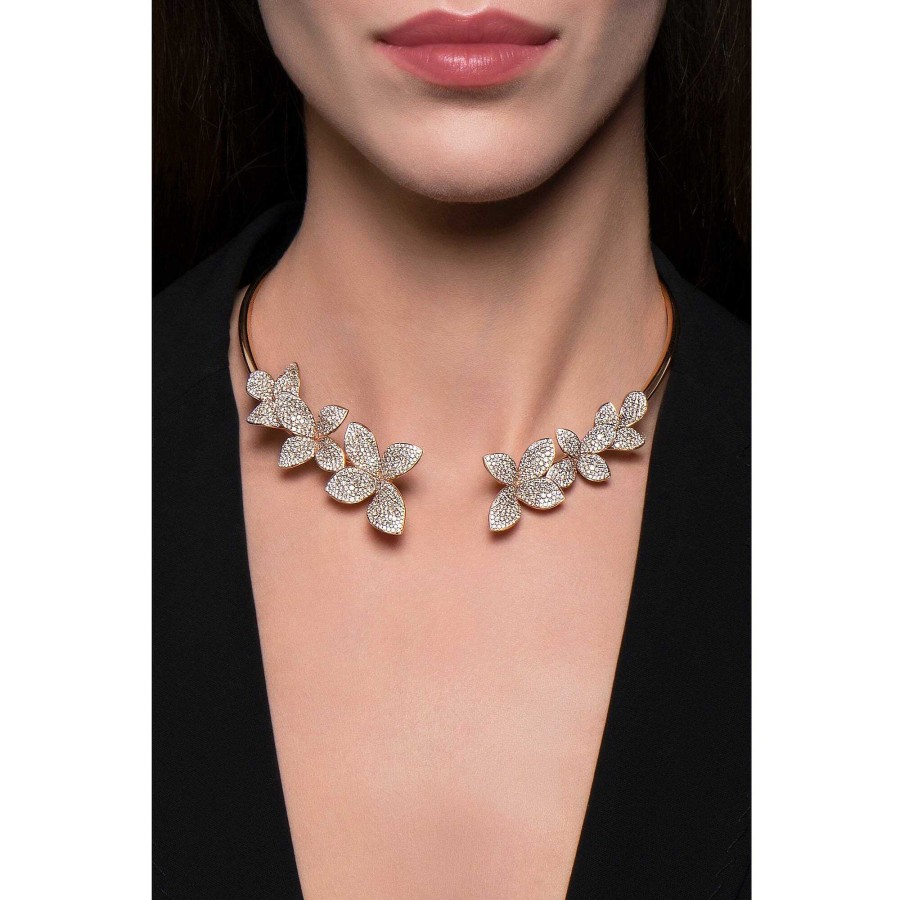 Collier Pasquale Bruni Giardini Segreti En Or Rose, Diamants Et Diamants Bruns | Pasquale Bruni New