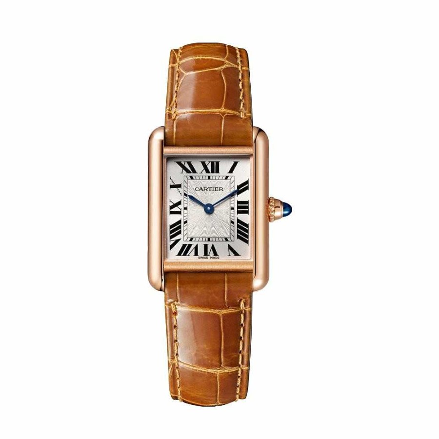 Montre Tank Louis Cartier Petit Mod Le, Mouvement M Canique Manuel, Or Rose, Cuir | Cartier Clearance