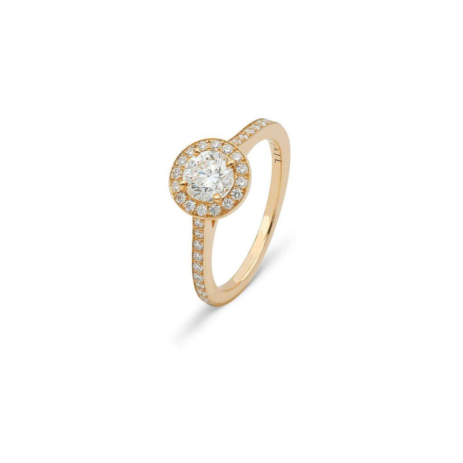 Bague Diamant Certifi Entourage Diamants En Or Rose | Dubail Wholesale