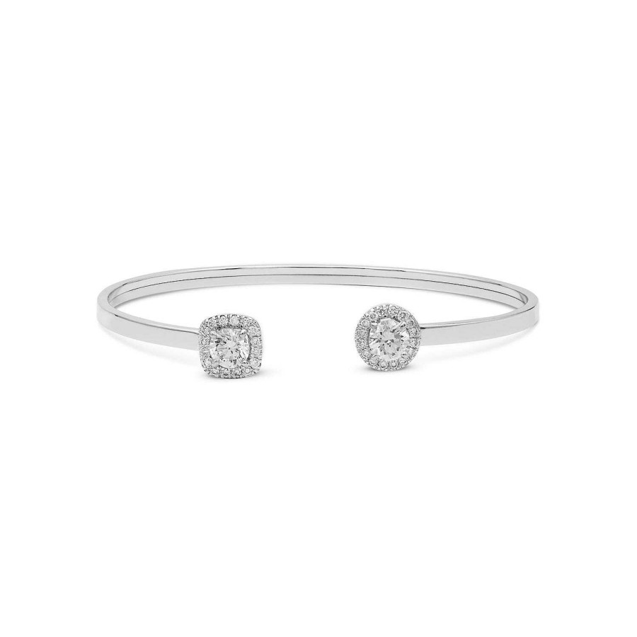 Bracelet Diamants Entourage Diamants En Or Blanc | Dubail Online