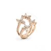 Bague Quatre Papillons Navette En Or Rose | Dubail Online