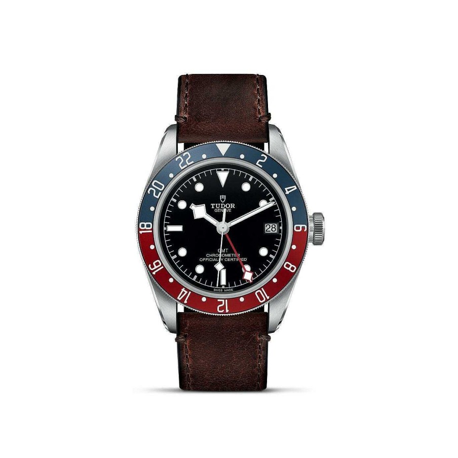 Montre Tudor Black Bay Gmt Bo Tier En Acier 41 Mm, Bracelet En Cuir Brun Terra Di Siena | TUDOR Best