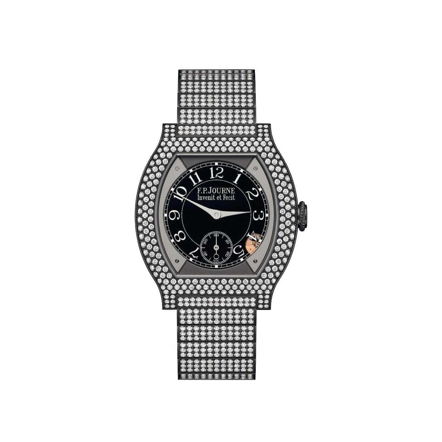 Montre F.P. Journe L Gante 40Mm Titalyt® 12 Rangs De Diamants Sur Bracelet Serti | F.P.Journe Best