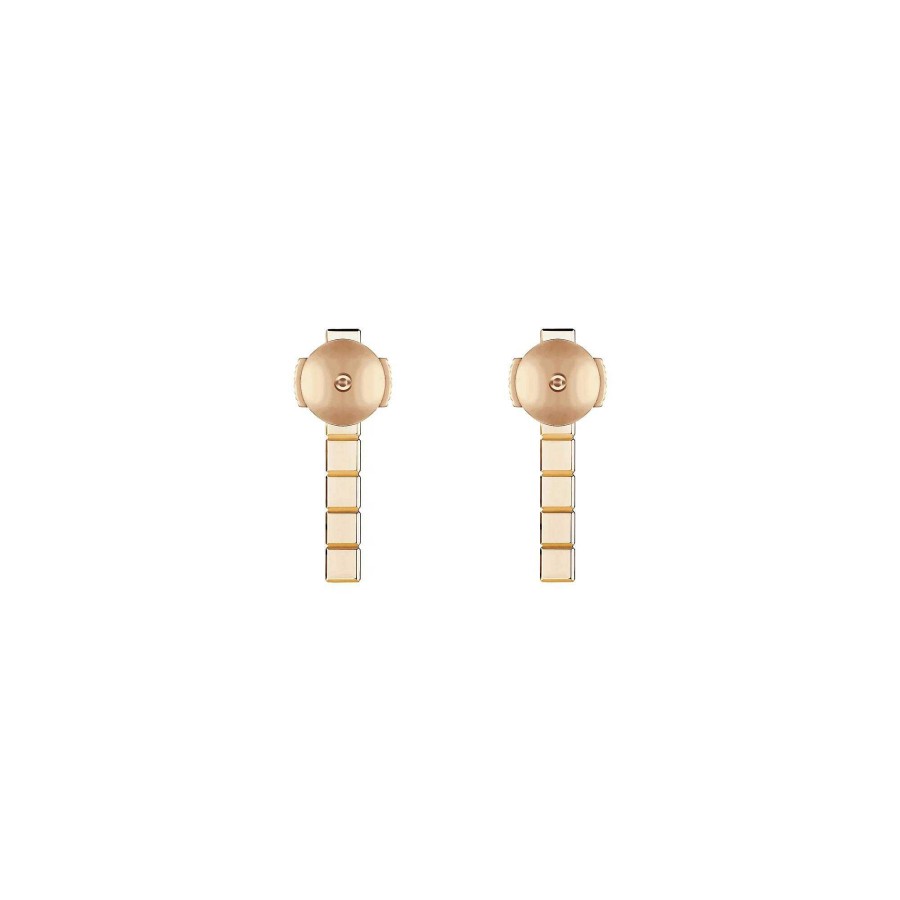 Boucles D'Oreilles Chopard Ice Cube En Or Rose Et Diamants | Chopard Hot