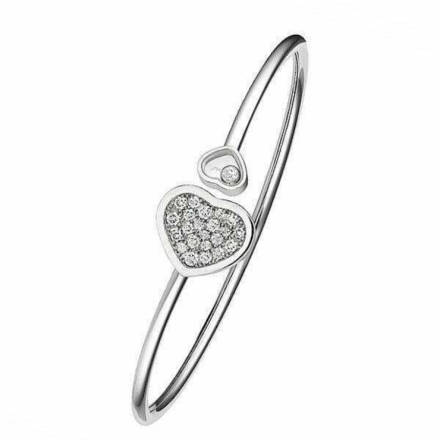 Bracelet Chopard Happy Diamonds Happy Hearts En Or Blanc Et Diamants | Chopard Best