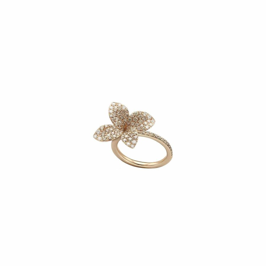 Bague Pasquale Bruni Petit Garden En Or Rose, Diamants Bruns Et Blancs | Pasquale Bruni New