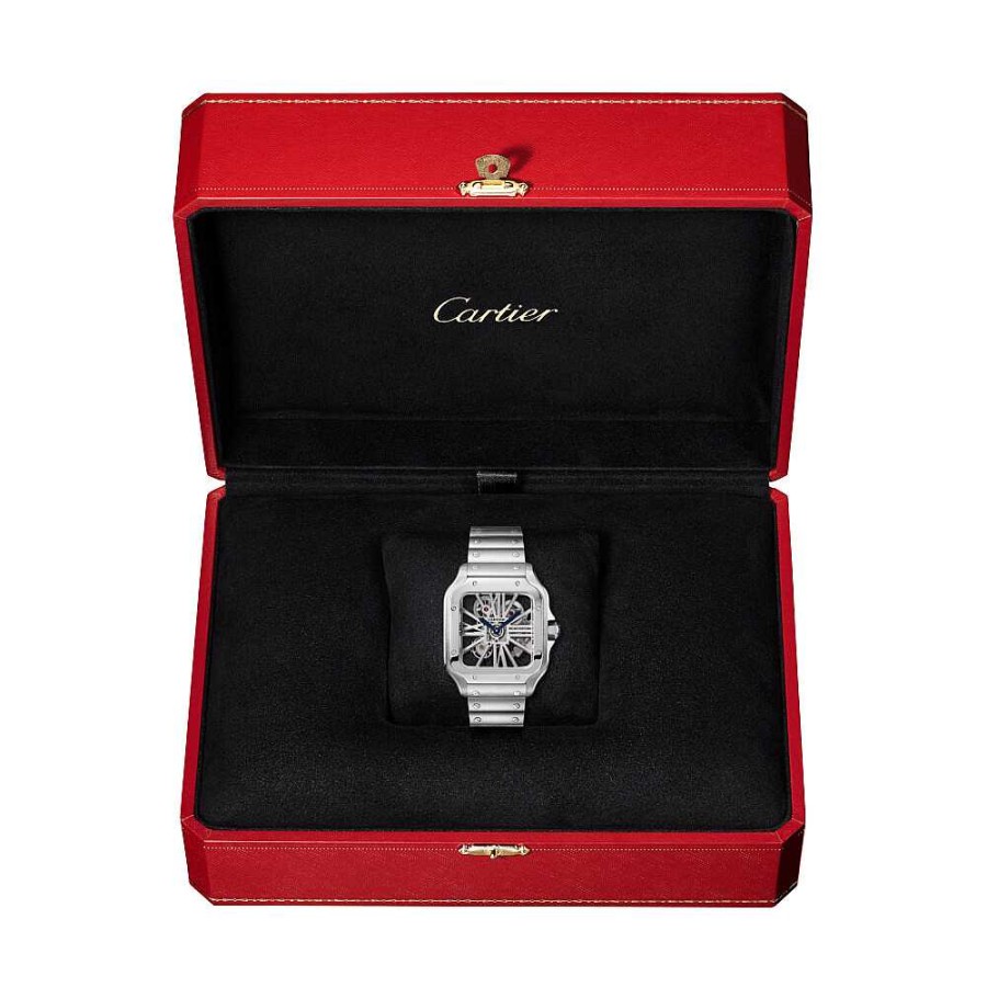 Montre Santos De Cartier Grand Mod Le, Mouvement M Canique Manuel, Acier | Cartier Best