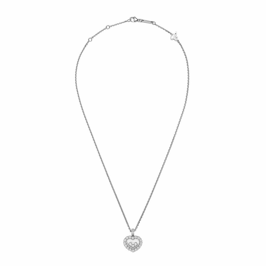 Collier Chopard Happy Diamonds Icons Joaillerie En Or Blanc Et Diamants | Chopard New