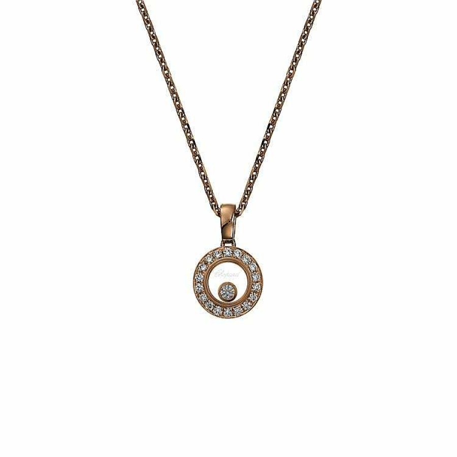 Collier Chopard Happy Diamonds En Or Rose Et Diamants | Chopard Best