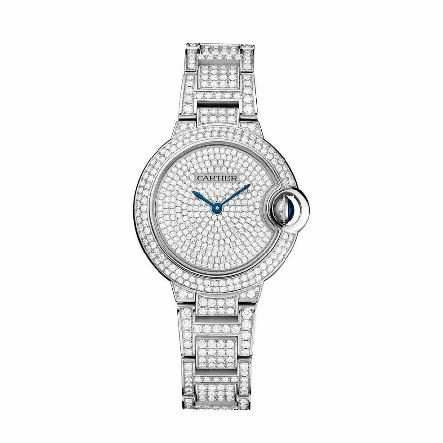 Montre Ballon Bleu De Cartier 33Mm, Mouvement Automatique, Or Gris, Diamants | Cartier Clearance