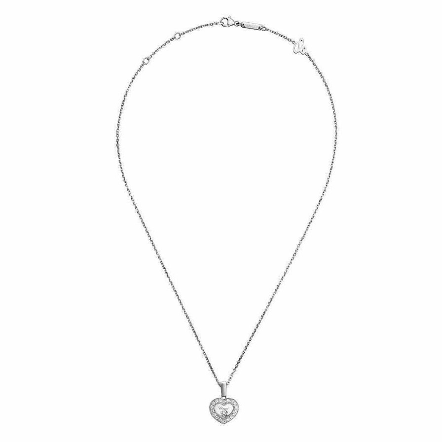 Collier Chopard Happy Diamonds Icons En Or Blanc Et Diamants | Chopard Clearance