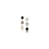 Boucles D'Oreilles Pasquale Bruni Petit Joli Bouquet Lunaire En Or Rose, Pierre De Lune, Onyx Et Diamants | Pasquale Bruni New