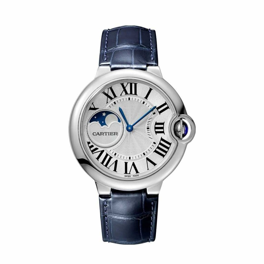 Montre Ballon Bleu De Cartier 37 Mm, Acier, Cuir | Cartier Wholesale