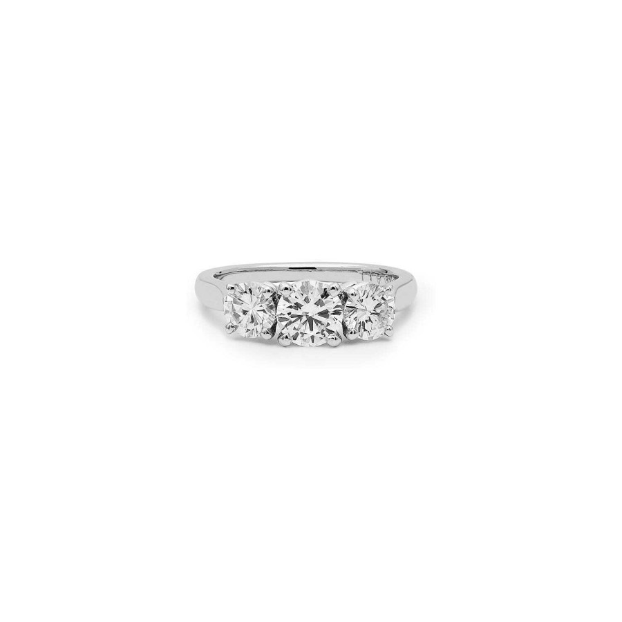 Bague Trilogy De Diamants En Or Blanc | Dubail New