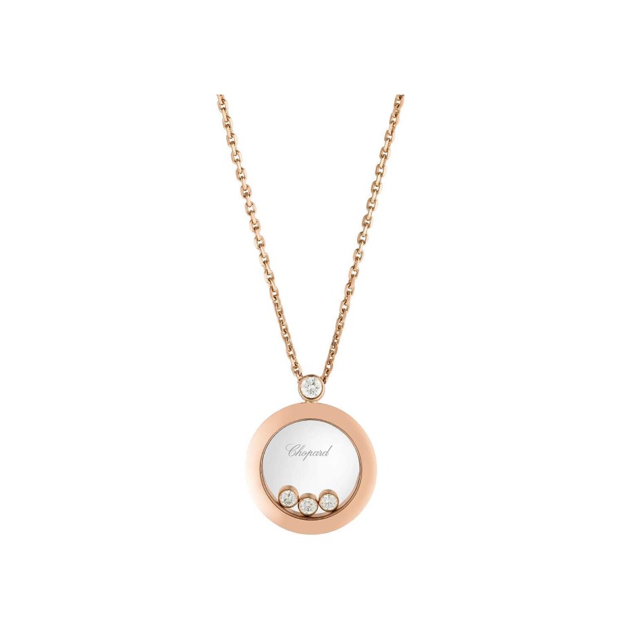 Collier Chopard Happy Diamonds En Or Rose Et Diamants | Chopard Online