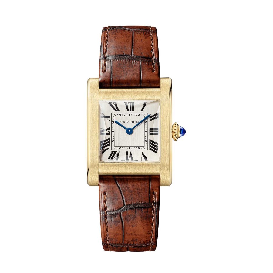 Montre Cartier Tank Normale Grand Mod Le, Mouvement M Canique Manuel, Or Jaune, Cuir | Cartier Wholesale