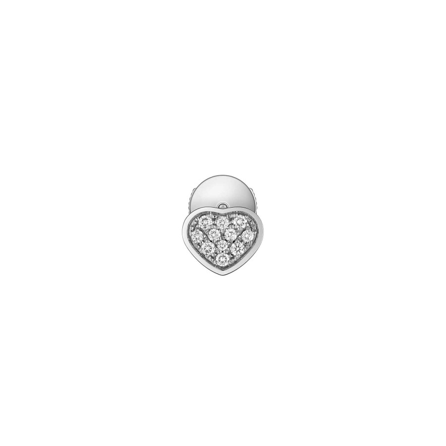 Mono Boucle D'Oreille Chopard My Happy Hearts En Or Blanc Et Diamants | Chopard Hot