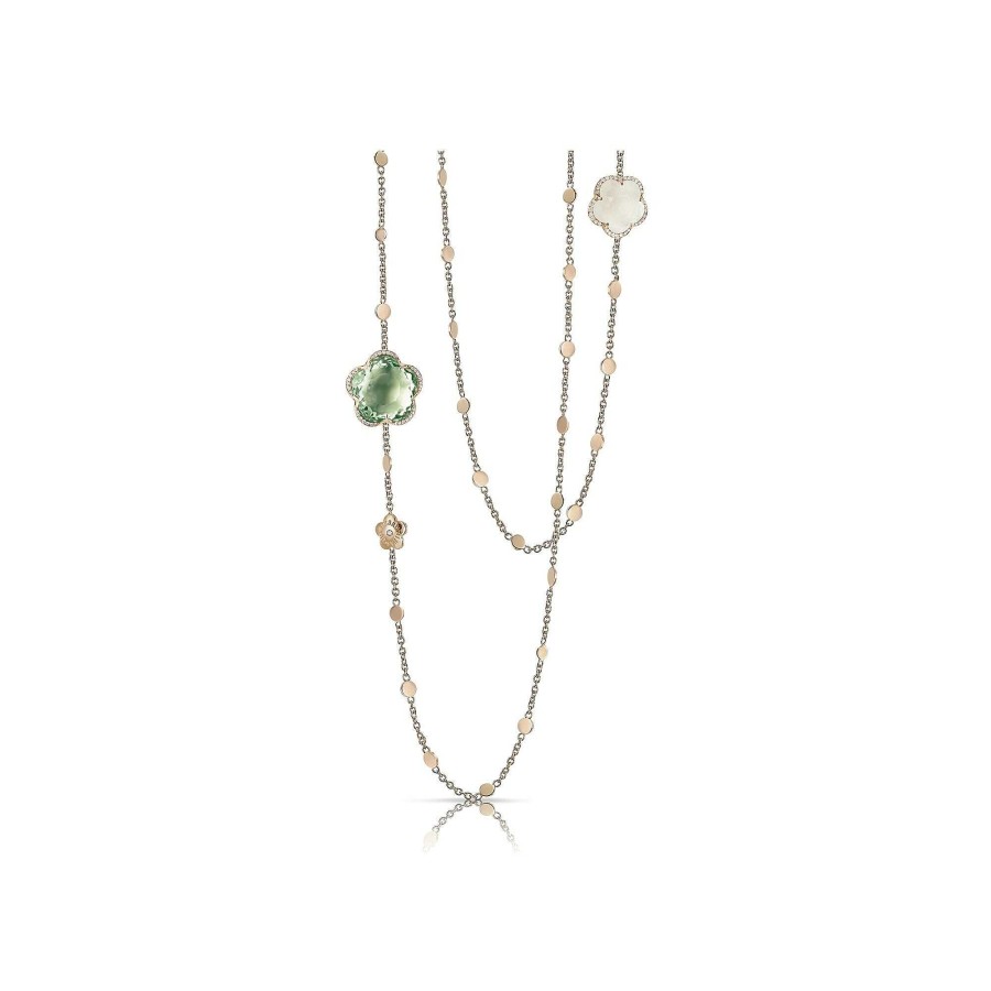 Collier Pasquale Bruni Bon Ton En Or Rose, Prasiolite, Quartz Et Diamants | Pasquale Bruni Online