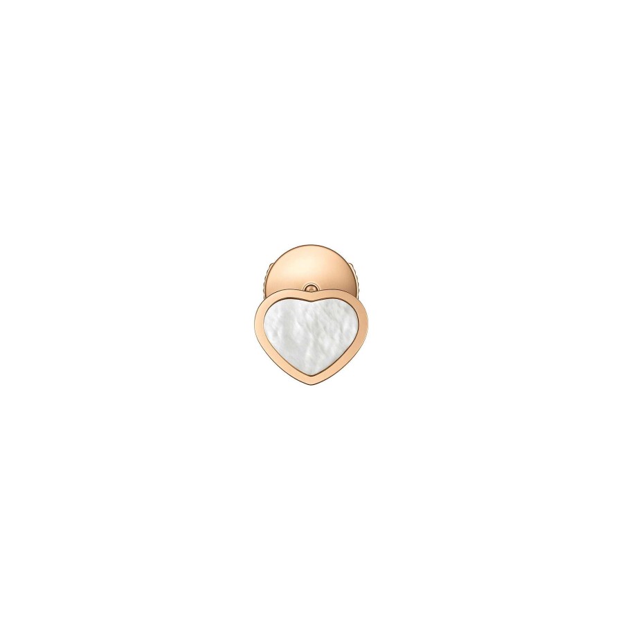 Mono Boucle D'Oreille Chopard My Happy Hearts En Or Rose Et Nacre | Chopard Online