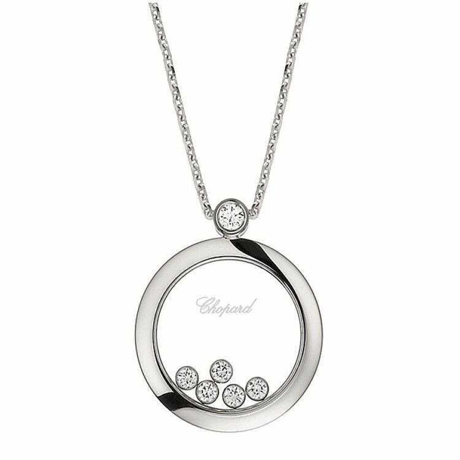 Pendentif Chopard Happy Diamonds En Or Blanc Et Diamants | Chopard Online