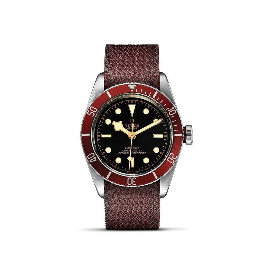 Montre Tudor Black Bay Bo Tier En Acier 41 Mm, Bracelet En Tissu Bordeaux | TUDOR Online