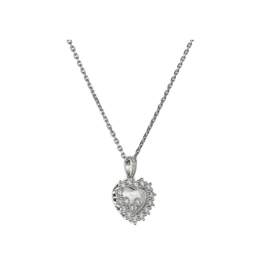 Collier Chopard Happy Diamonds En Or Blanc Et Diamants | Chopard Clearance