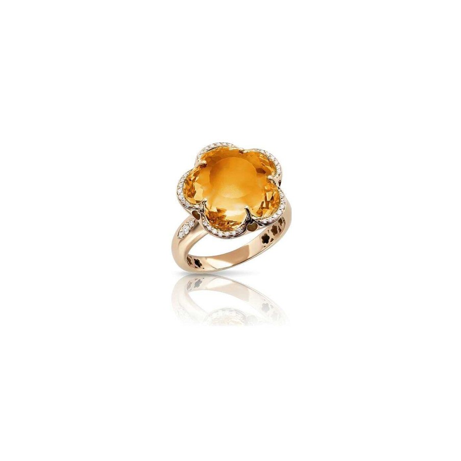 Bague Pasquale Bruni Bon Ton En Or Rose, Diamants Et Citrine | Pasquale Bruni New