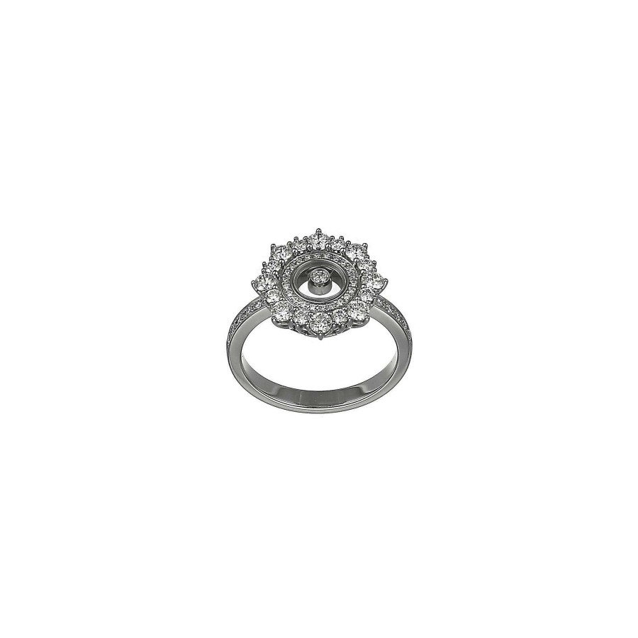 Bague Chopard Happy Diamonds En Or Blanc Et Diamants, Taille 52 | Chopard Best