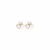 Boucles D'Oreilles Puces Chopard Happy Hearts Wings En Or Rose, Diamants Et Nacre | Chopard Clearance