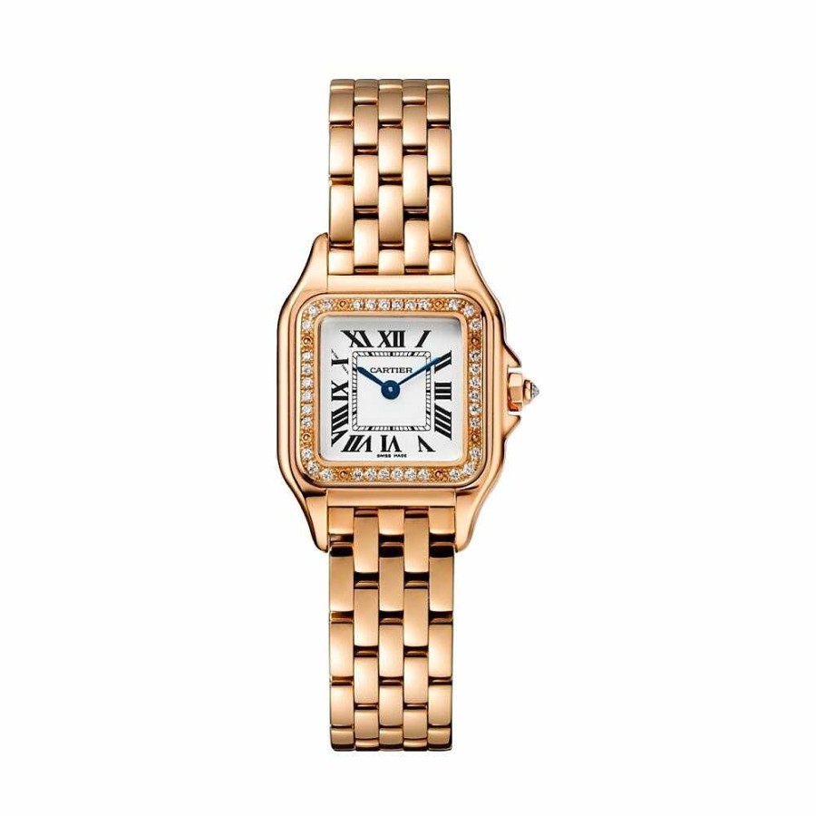 Montre Panth Re De Cartier Petit Mod Le, Mouvement Quartz, Or Rose, Diamants | Cartier Best