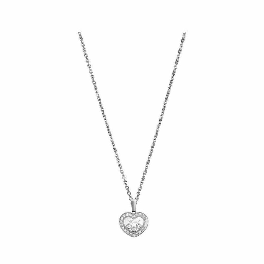 Pendentif Chopard Happy Diamonds En Or Blanc Et Diamants | Chopard New