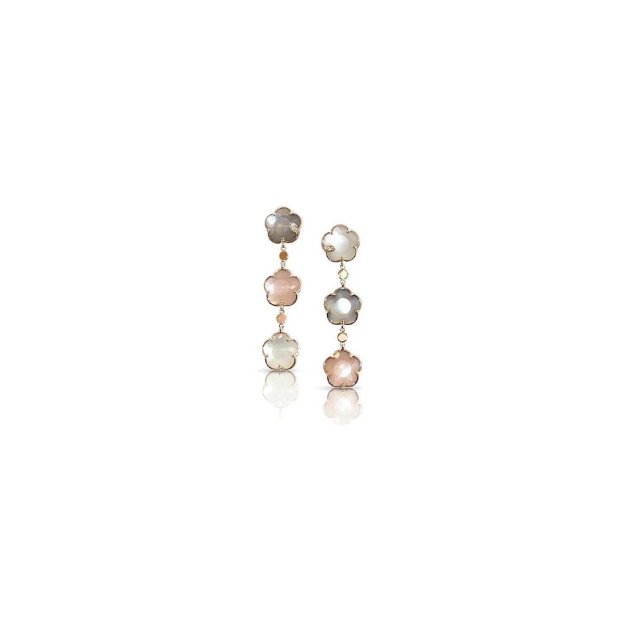 Boucles D'Oreilles Pasquale Bruni Bouquet Lunaire En Or Rose Et Diamants | Pasquale Bruni New