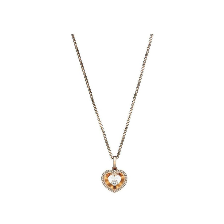 Collier Chopard Happy Diamonds En Or Rose Et Diamants | Chopard Wholesale