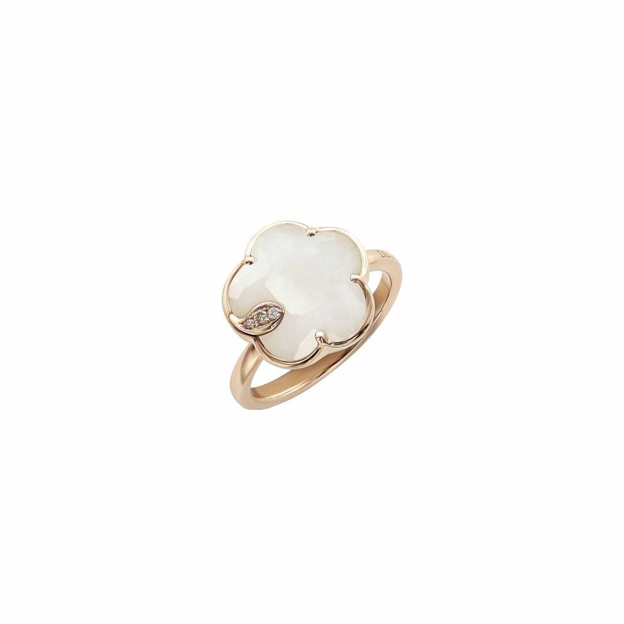 Bague Pasquale Bruni Petit Joli' En Or Rose, Agate Blanche Et Diamants Blancs & Champagnes | Pasquale Bruni Wholesale