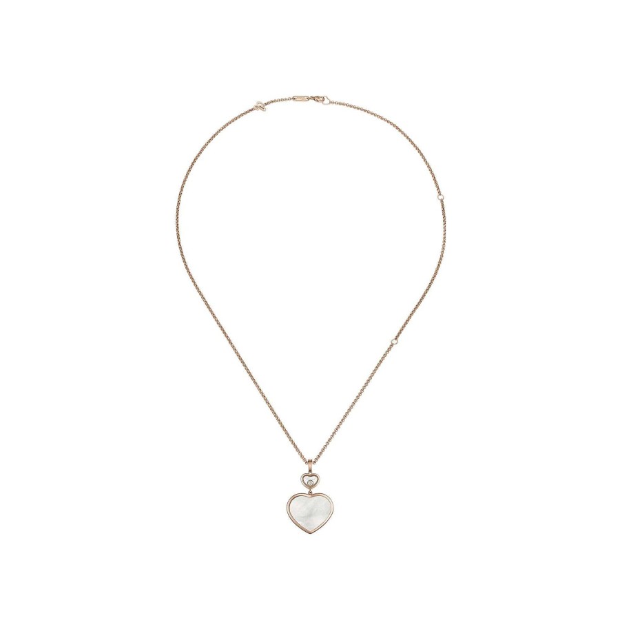 Pendentif Chopard Happy Hearts En Or Rose, Diamant Et Nacre | Chopard Online