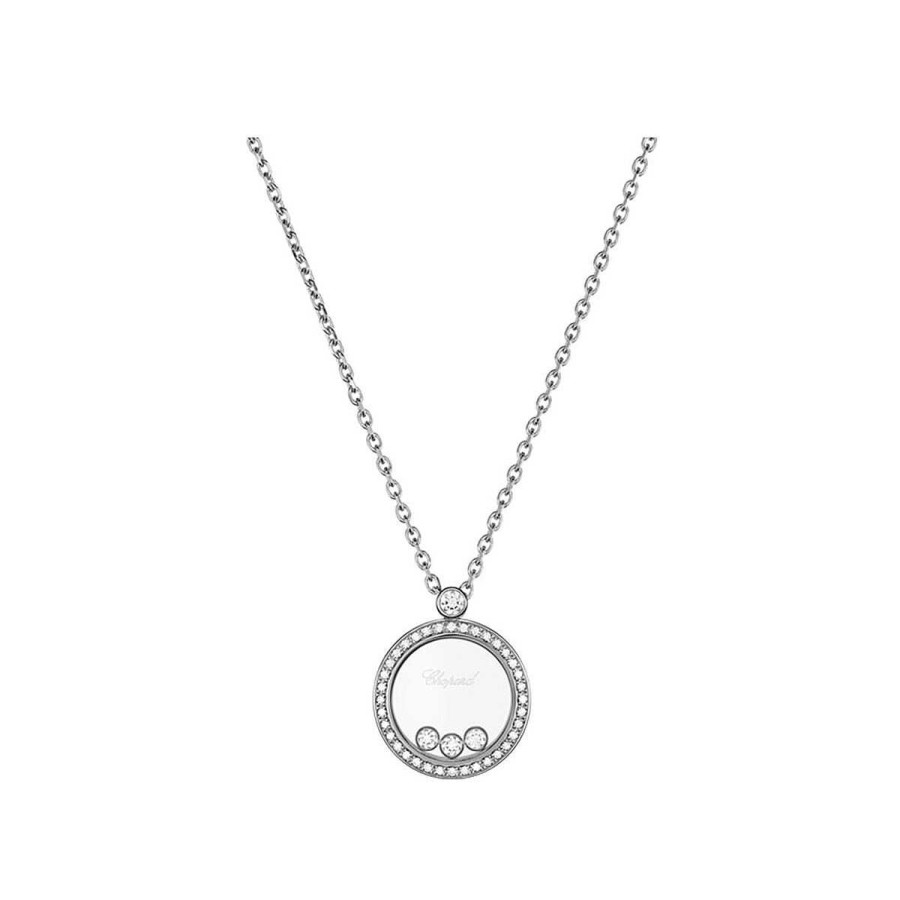 Collier Chopard Happy Diamonds En Or Blanc Et Diamants | Chopard New