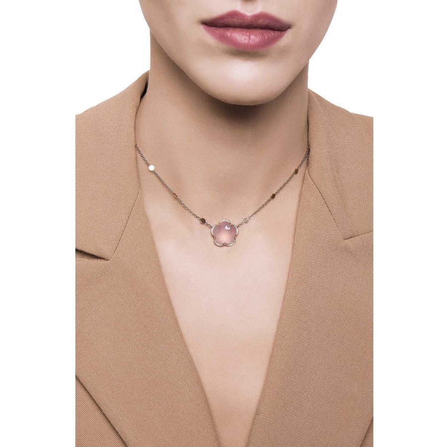 Collier Pasquale Bruni Bon Ton En Or Rose, Quartz Rose Et Diamants | Pasquale Bruni Wholesale