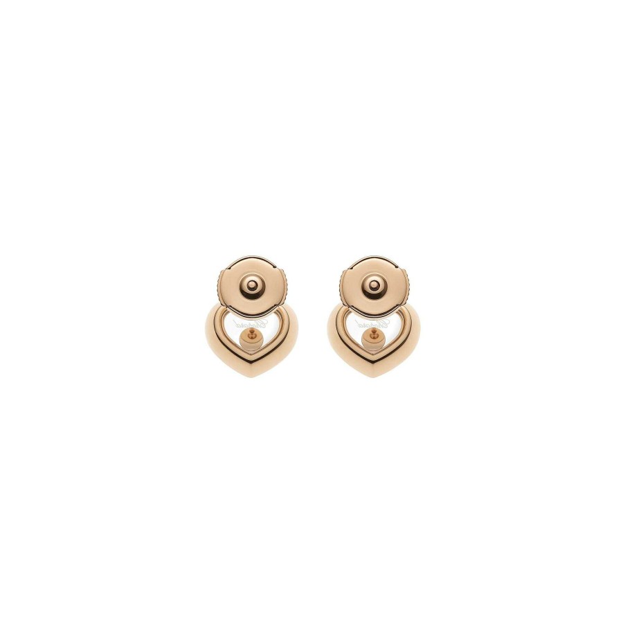 Boucles D'Oreilles Chopard Happy Diamonds En Or Rose Et Diamants | Chopard Hot