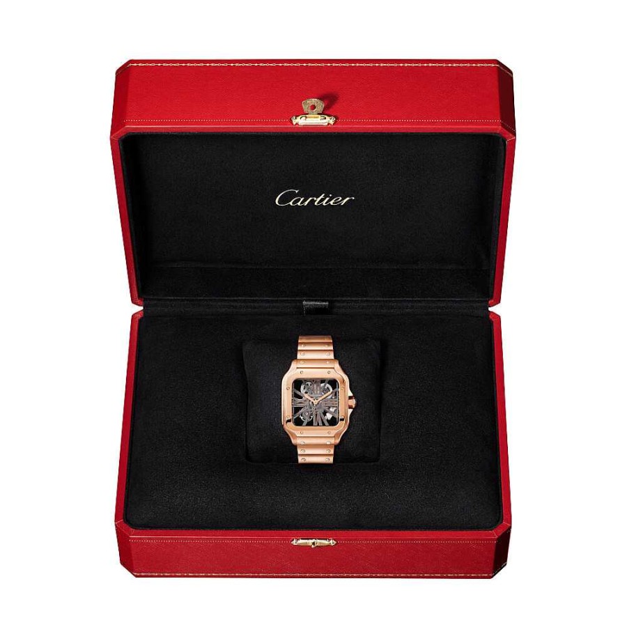 Montre Santos De Cartier Grand Mod Le, Mouvement M Canique Manuel, Or Rose | Cartier Wholesale