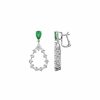 Boucles D'Oreilles Chopard L'Heure Du Diamant Drop En Or Blanc Thique, Meraudes Et Diamants | Chopard Clearance