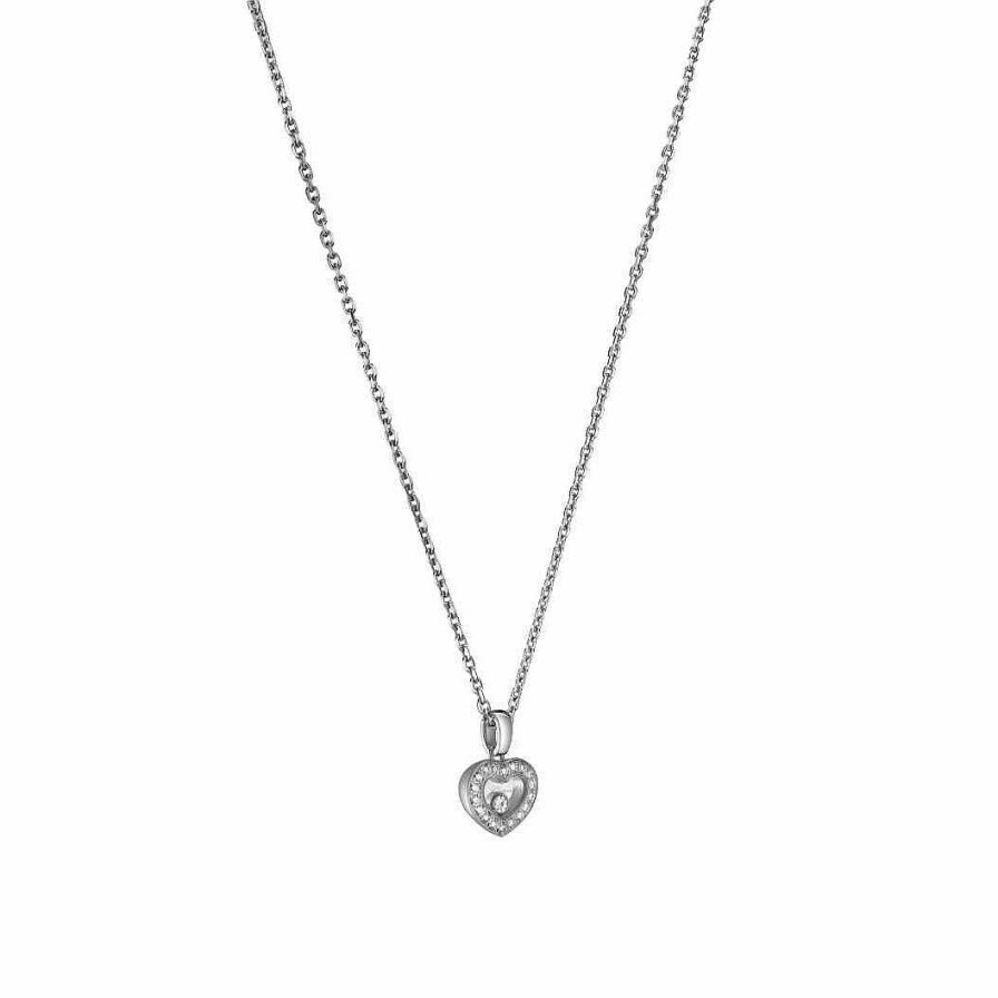 Collier Chopard Happy Diamonds Icons En Or Blanc Et Diamants | Chopard Clearance