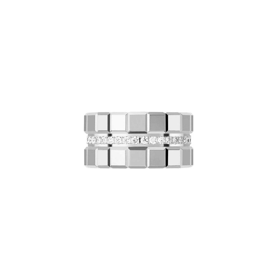 Bague Chopard Ice Cube En Or Blanc Et Diamants, Taille 52 | Chopard Best