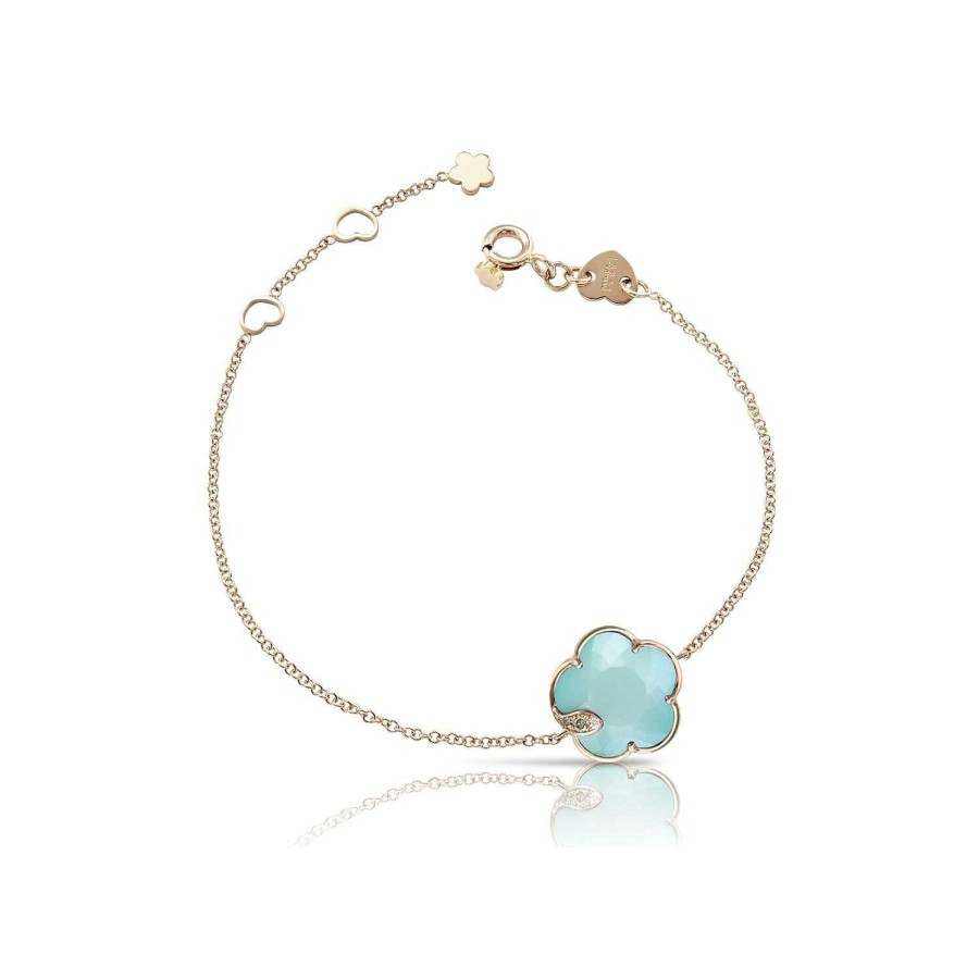 Bracelet Pasquale Bruni Petit Joli En Or Rose, Diamants, Turquoise Et Pierre De Lune | Pasquale Bruni New