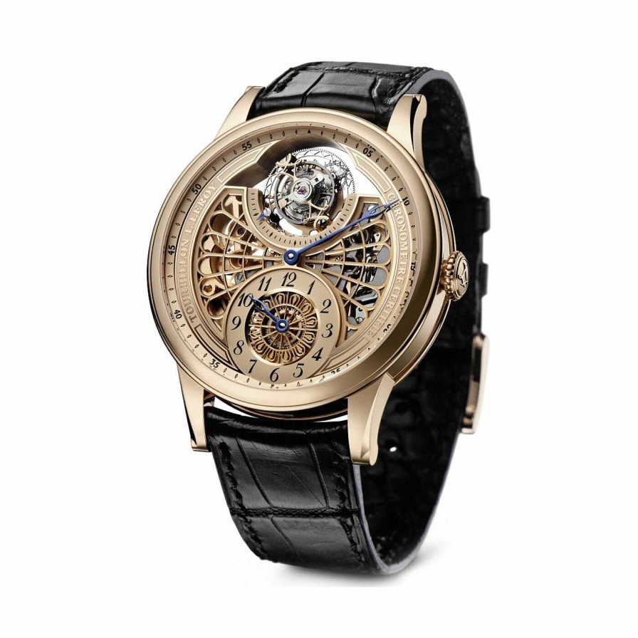 Montre L. Leroy Osmior Tourbillon R Gulateur Squelette Or Rose | L. Leroy New