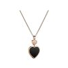 Pendentif Chopard Happy Hearts En Or Rose, Diamant Et Onyx | Chopard Online